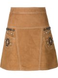 leather a-line skirt