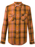 flap pockets plaid shirt