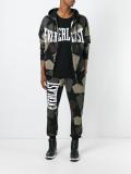 camouflage print zipped hoodie