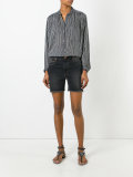 pocket-logo denim shorts