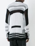 ‘HBA’标志条纹针织毛衣
