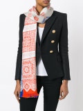 lace detail scarf