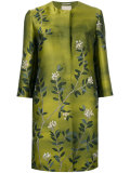 three-quarters sleeve jacquard coat
