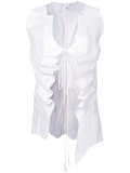 drawstring sheer waistcoat