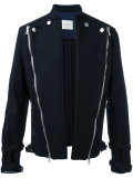 diagonal zips open jacket