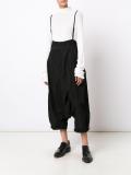 suspenders cropped trousers