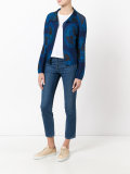 patterned open cardigan