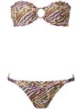 printed bandeau bikini set