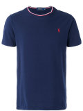 logo tricolour trim T-shirt 