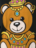 crowned bear intarsia jumper