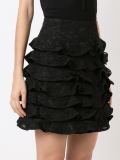 ruffled silk skirt