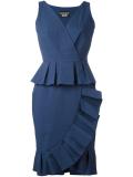 ruffled peplum dress