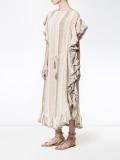 'Tropicale' striped kaftan dress