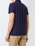 pinstriped polo shirt