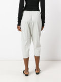 drop-crotch cropped trousers