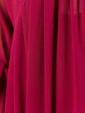 ruffled sleeves draped dress