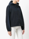 belted waist rain jacket