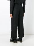 textured wide-leg trousers