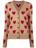 intarsia red cardigan