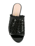 floral lace slip-on sandals