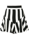 striped ruffled shorts