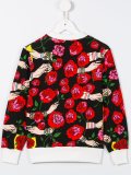 roses print sweatshirt