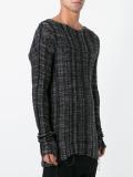 striped boat neck sweatshirt