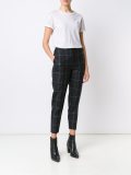 checked cropped trousers