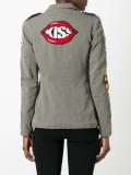 multi patch military jacket 
