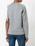 fringed sleeve detail sweatshirt
