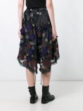 organza patch embroidered skirt