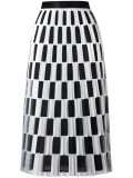 checked pleated skirt 