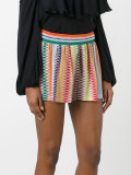 zig zag pleated shorts
