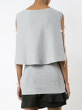 layered knitted blouse
