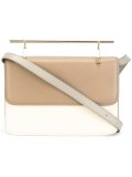 metallic handle shoulder bag