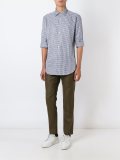 checked button down shirt