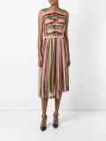 striped pleated dress