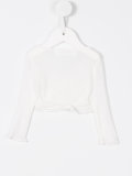 cropped V-neck top