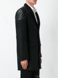buttoned mid coat
