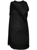 draped sleeveless top