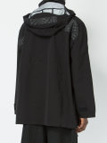 zip-detail hooded coat
