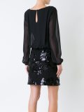 sequined semi sheer dress
