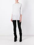 front panel knit blouse