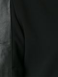 leather panel blouse