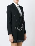 chain detail double breasted blazer 