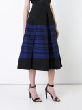 stripe pleated skirt
