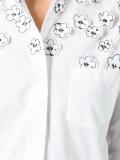 flower appliqué shirt