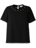 eyelet detail T-shirt