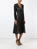 V-neck flared dress