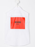 logo print sleeveless shirt